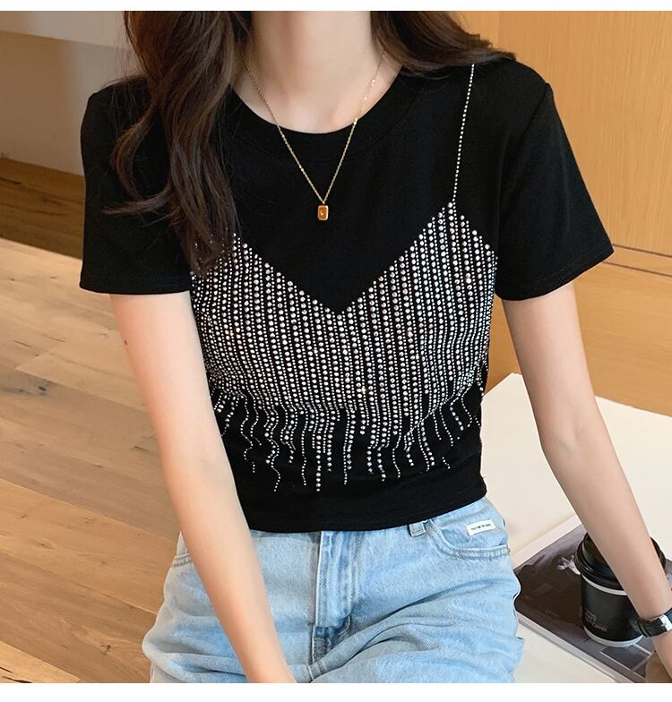 売り切れ必至 絶対流行 好感度UP 早い者勝ち カジュアル 2色選択 Tシャツ<S-11508>