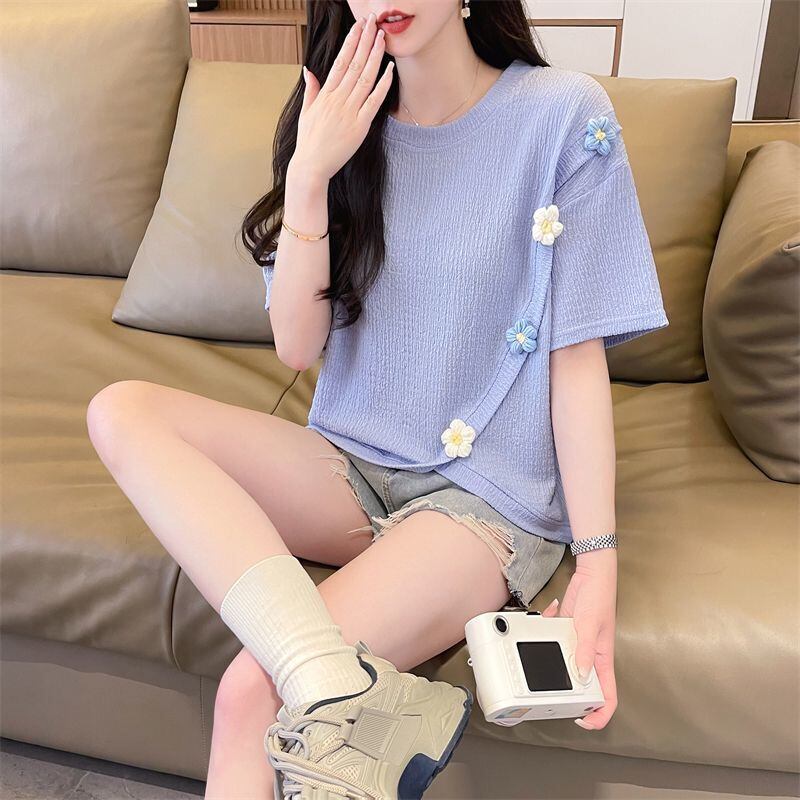超人気 シンプル 好感度UP スウィート 3色選択 半袖Tシャツ＜S-8579＞
