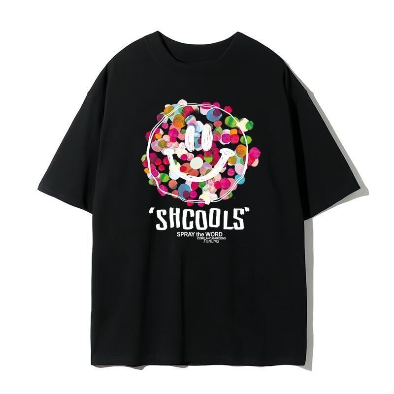 話題沸騰中 スマイリー カジュアル 半袖 Tシャツ <S-8651>