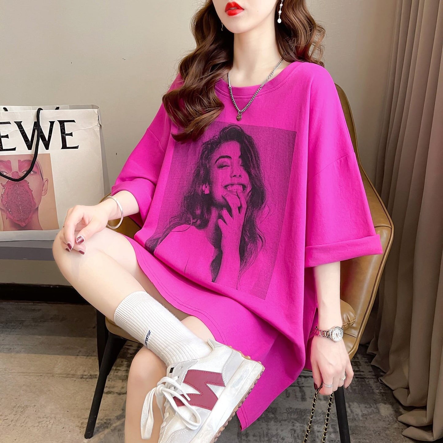 スタイリッシュ プリント 一目惚れ Tシャツ カットソー＜S-3300＞