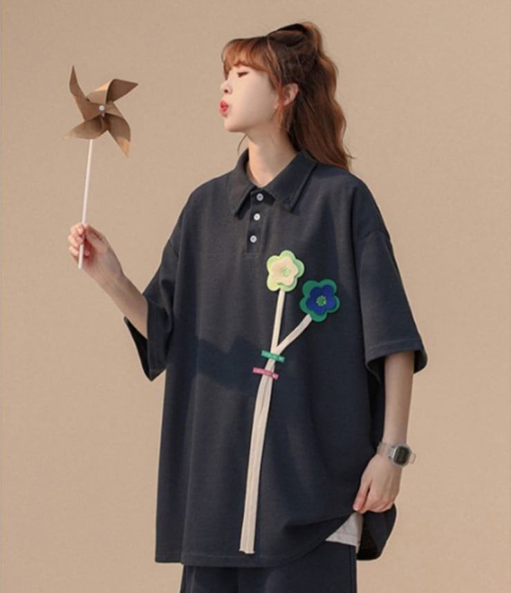 期間限定 ゆったり感アップ ファッション Tシャツ＋ショートパンツ セットアップ＜S-8679＞