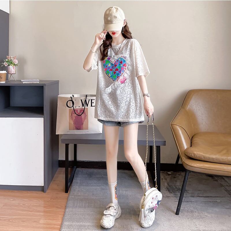 オシャレ度満点 プリント 高級感溢れる Tシャツ カットソー＜S-3336＞