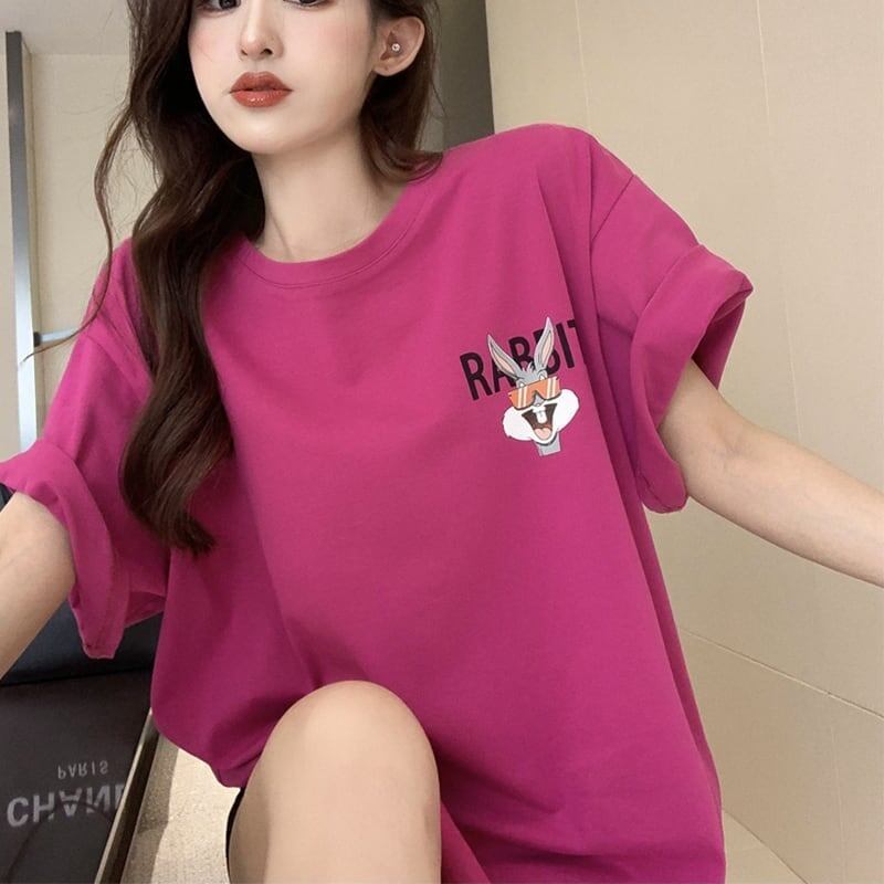 今季大好評 切り替え 美感いっぱい プリント Tシャツ カットソー＜S-3458＞