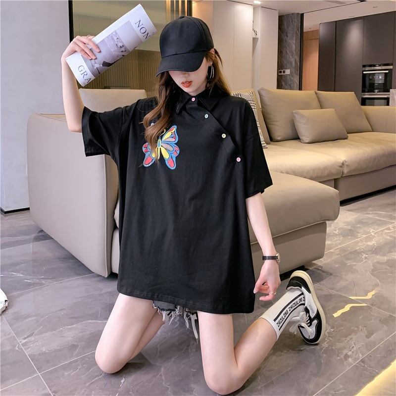 個性的なデザイン プリント 一目惚れ Tシャツ カットソー＜S-3044＞