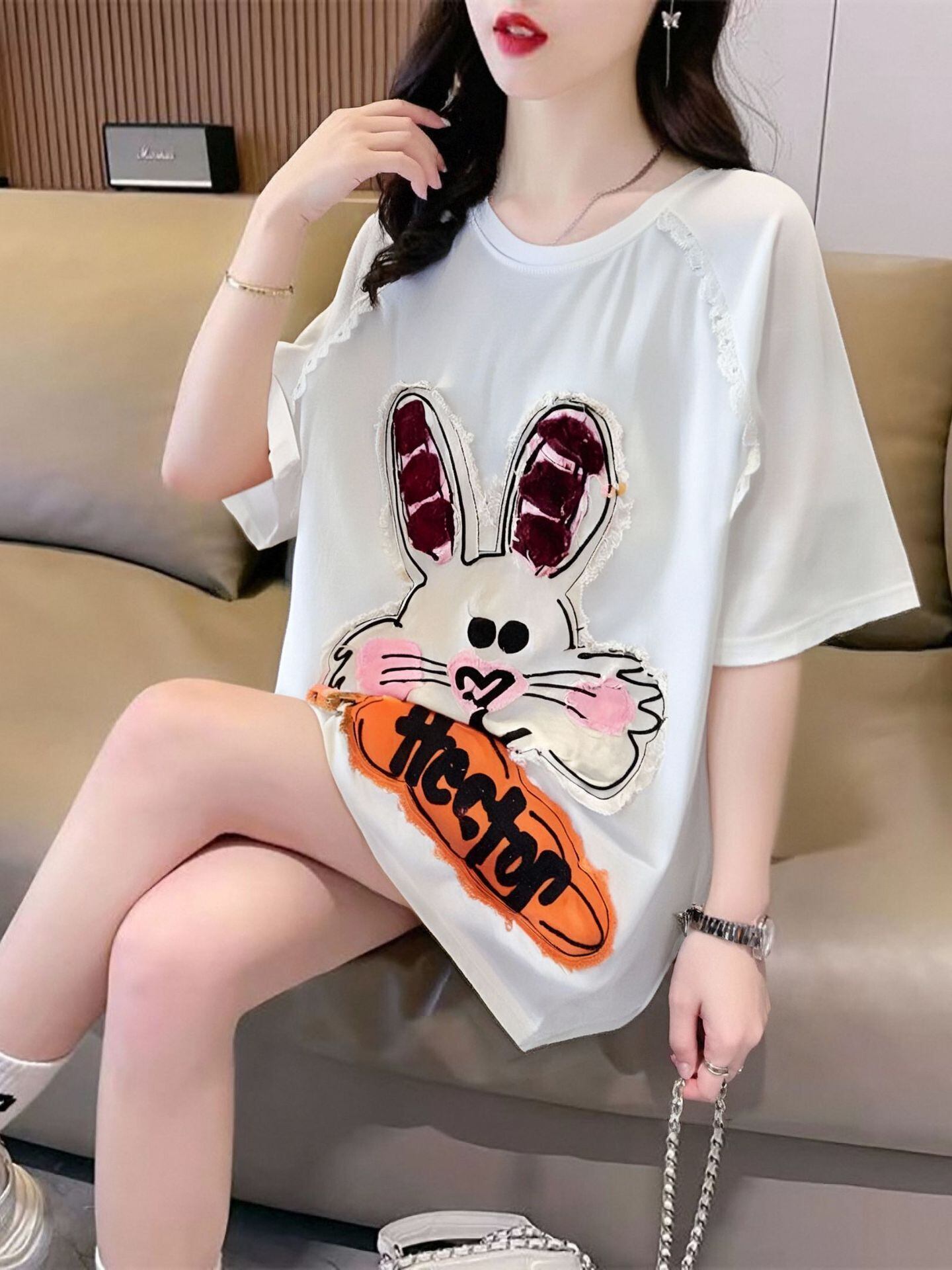 大活躍 好感度UP 海外トレンド カジュアル 全4色 半袖 Tシャツ ＜S-11096＞
