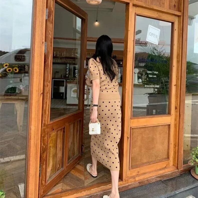好感度100％ 柔らかくて優しい印象 効果抜群 プリント切り替え 2色 セットアップ<S-10855>