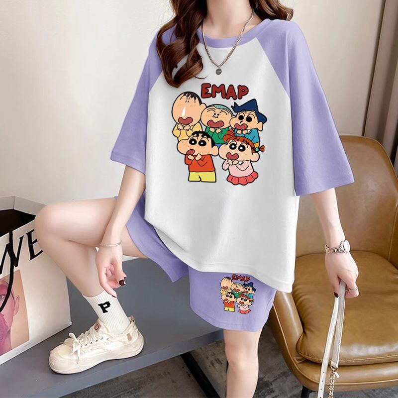 【ランキングNO.5】超人気 カジュアル ファッション 上質 男女兼用Ｔシャツⅹパンツセット<S-6532>