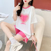 スタイリッシュ 切り替え 一目惚れ Tシャツ＋ショートパンツ セットアップ＜S-3614＞