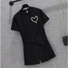 オシャレ度満点 切り替え 一目惚れ Tシャツ＋ショートパンツ セットアップ＜S-3573＞