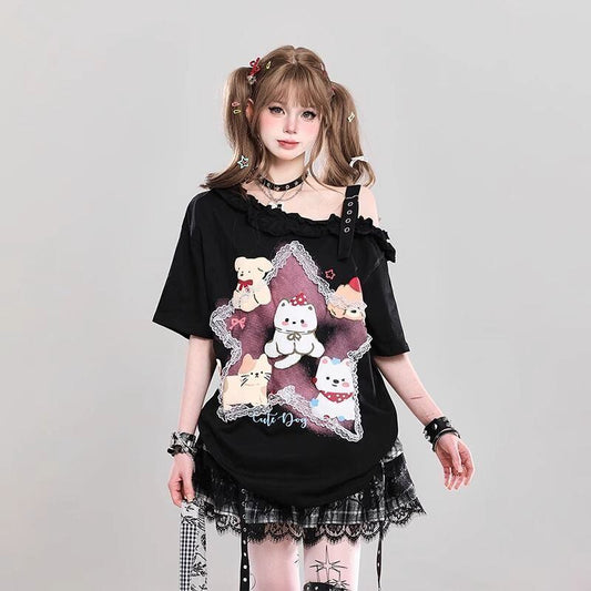 売れ筋 早い者勝ち 絶対流行 カジュアル 2色選択 Tシャツ<S-11461>
