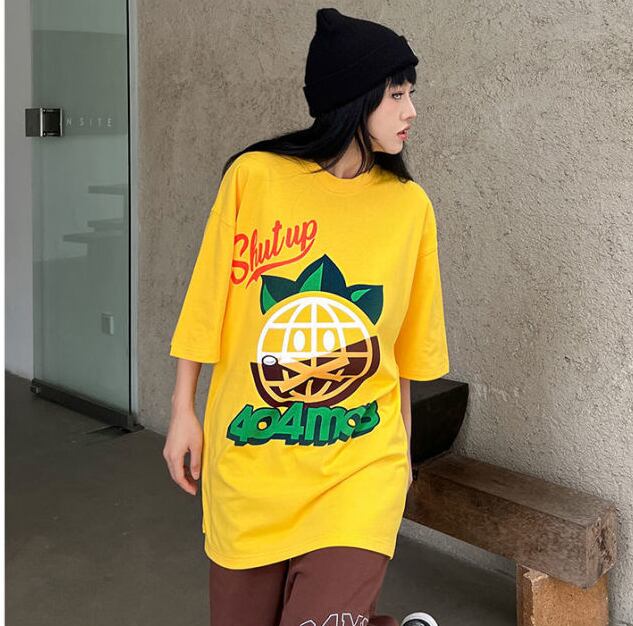 話題沸騰中 おしゃれ度高め 活躍する優秀アイテム プリント 半袖 Tシャツ <S-9325>