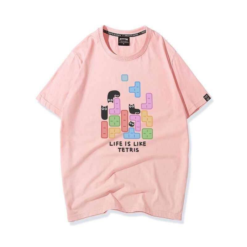 活躍する優秀アイテム 着心地良い カジュアル プリント 全8色 半袖Tシャツ 男女兼用<S-9321>