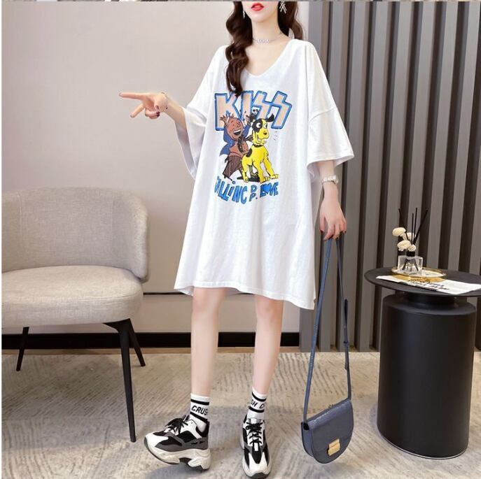 ファッション ゆったり プリント 全4色 半袖 Tシャツ＜S-11518＞