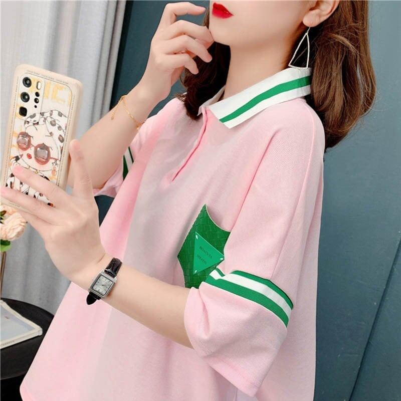 着心地抜群 切り替え 女性力を高める プリント Tシャツ カットソー＜S-3626＞