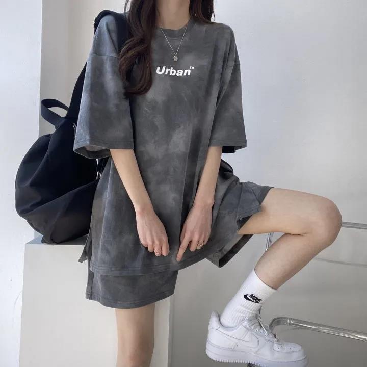 売り切れ必至 絞り染め カジュアル モーダル 半袖Ｔシャツⅹパンツセット全4色 <S-8681>