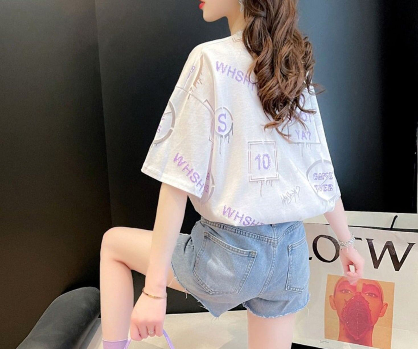 今季マストバイ 特別デザイン ファッション 2色選択可 透かし彫り Tシャツ カットソー＜S-8483＞