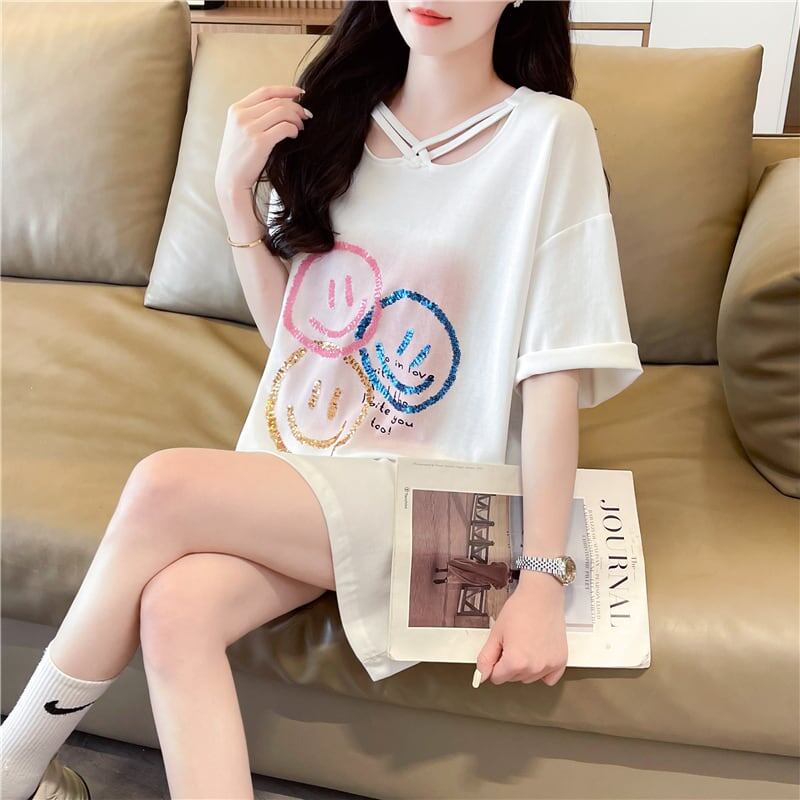 今季マストバイ スウィート 特別デザイン プリント 全2色 半袖Tシャツ<S-8538>