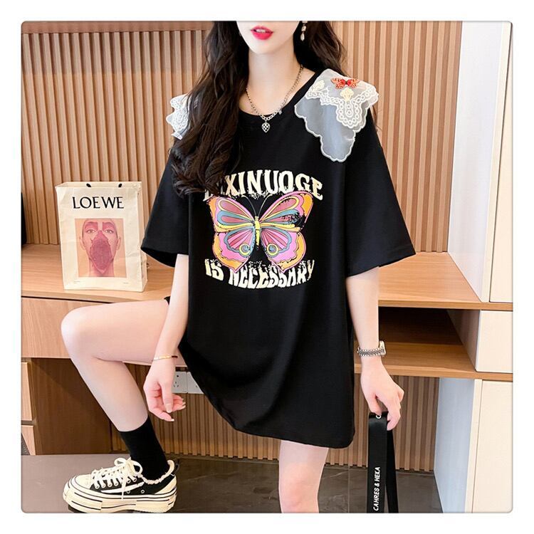 話題沸騰中 プリント ロゴ ゆったり 3色半袖Tシャツ＜S-8316＞