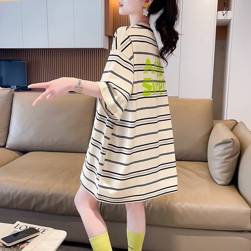 【半額！期間限定！！】大好評 シンプル ファッション 3色選択可 ストライプ柄 半袖Tシャツ カットソー＜S-8464＞