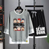 男女兼用 プリント Tシャツ & ショーツ セットアップ S-13269