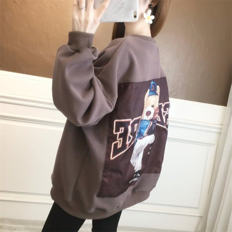 スタイリッシュ ラウンドネック 好感度満載 3色選択可 スウェット パーカー＜S-2829＞
