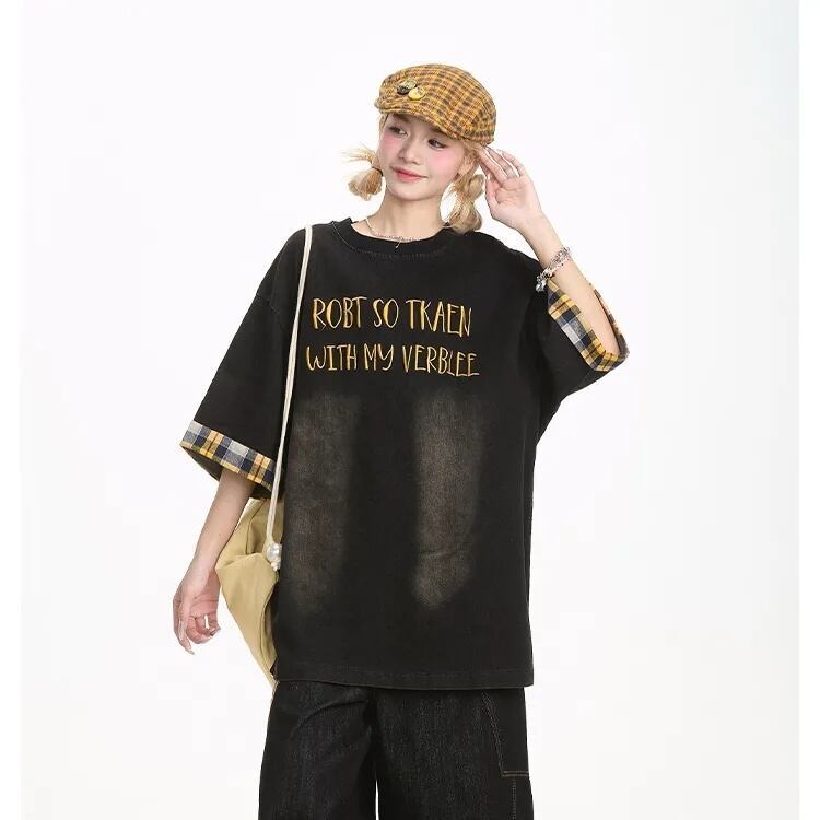 デニム 売れ筋 おすすめ 絶対流行 早い者勝ち カジュアル男女兼用 2色選択 Tシャツ<S-11340>