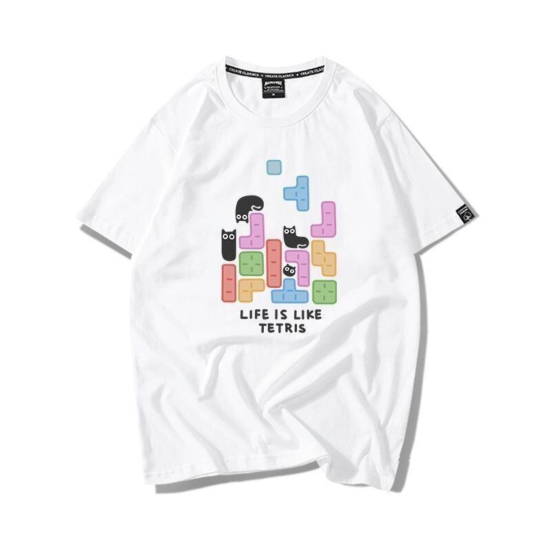 活躍する優秀アイテム 着心地良い カジュアル プリント 全8色 半袖Tシャツ 男女兼用<S-9321>