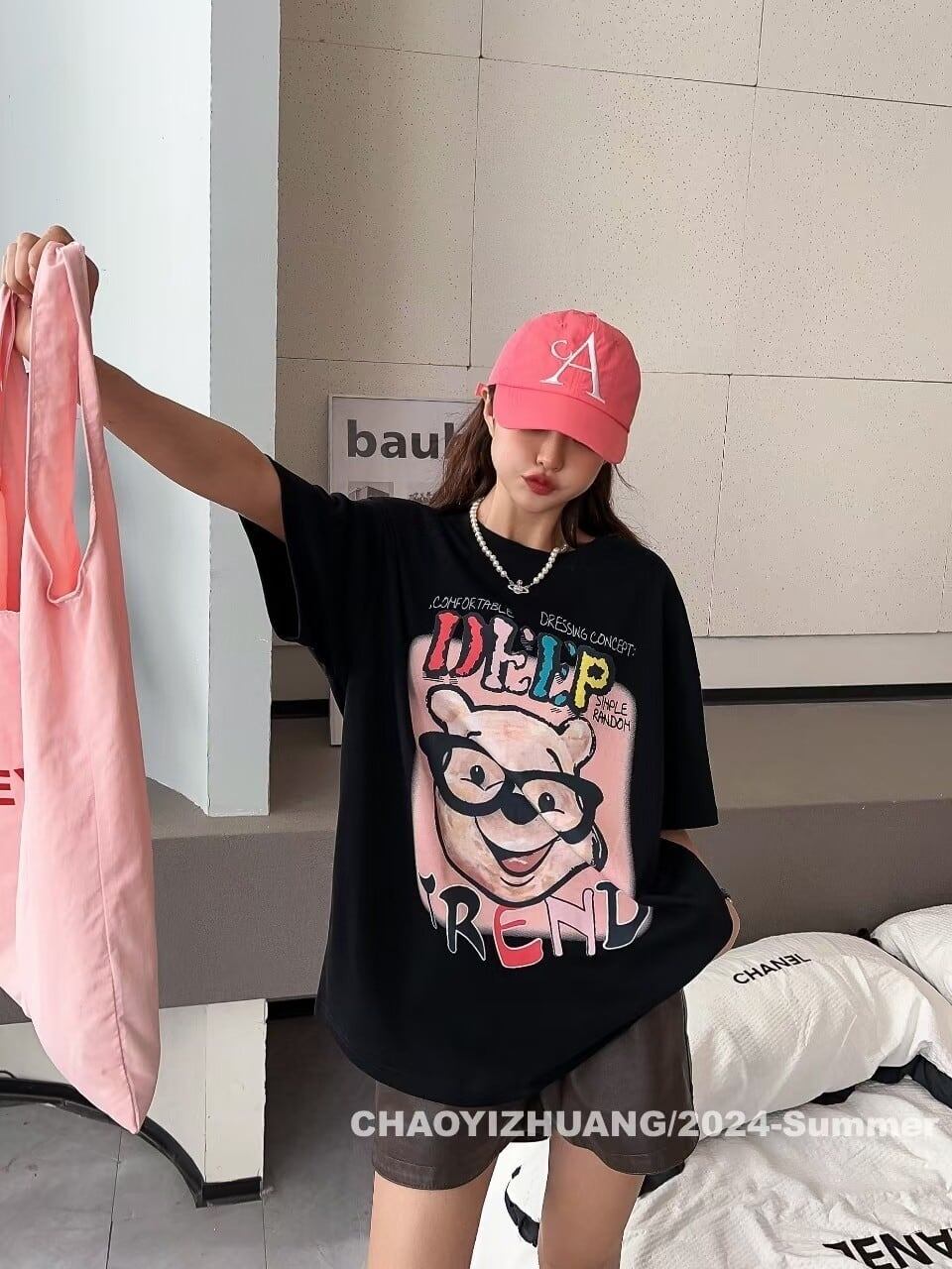 豊富な品揃え カジュアル ファッション プリント 半袖Tシャツ<S-4915>