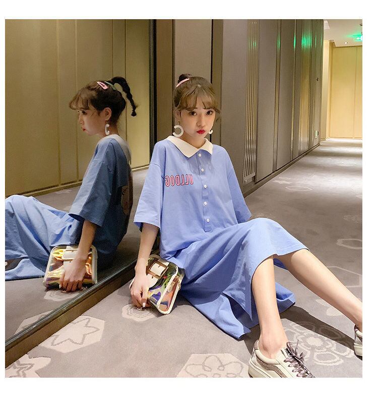 美人度アップ プリント カジュアル 両面着る ワンピース＜S-8453＞