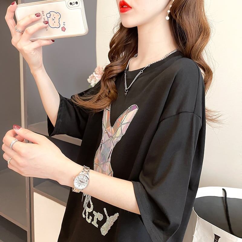 好感度満載 切り替え 着心地抜群 プリント Tシャツ カットソー＜S-3497＞