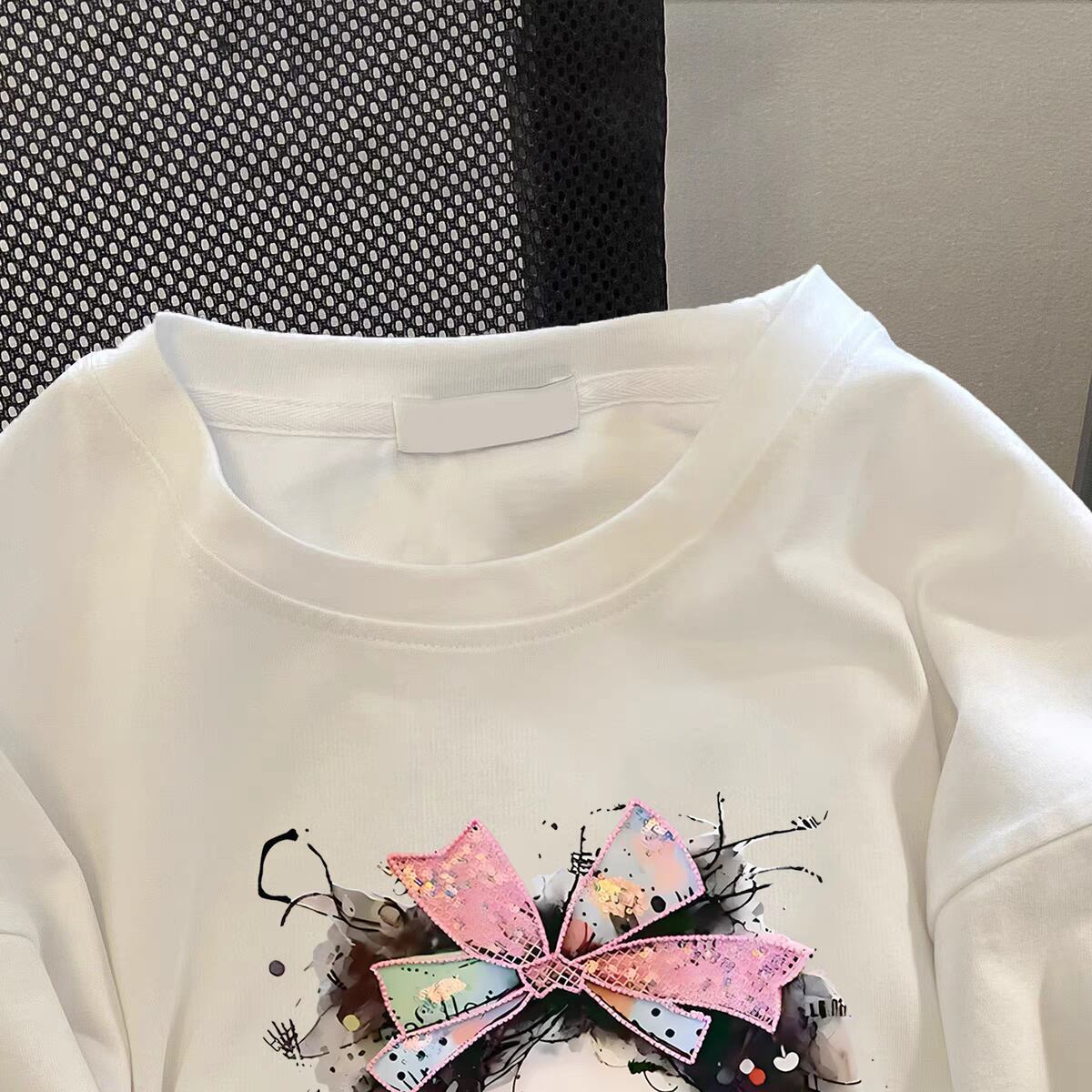 超人気 キュート カジュアル 全3色 半袖 Tシャツ <S-8670>