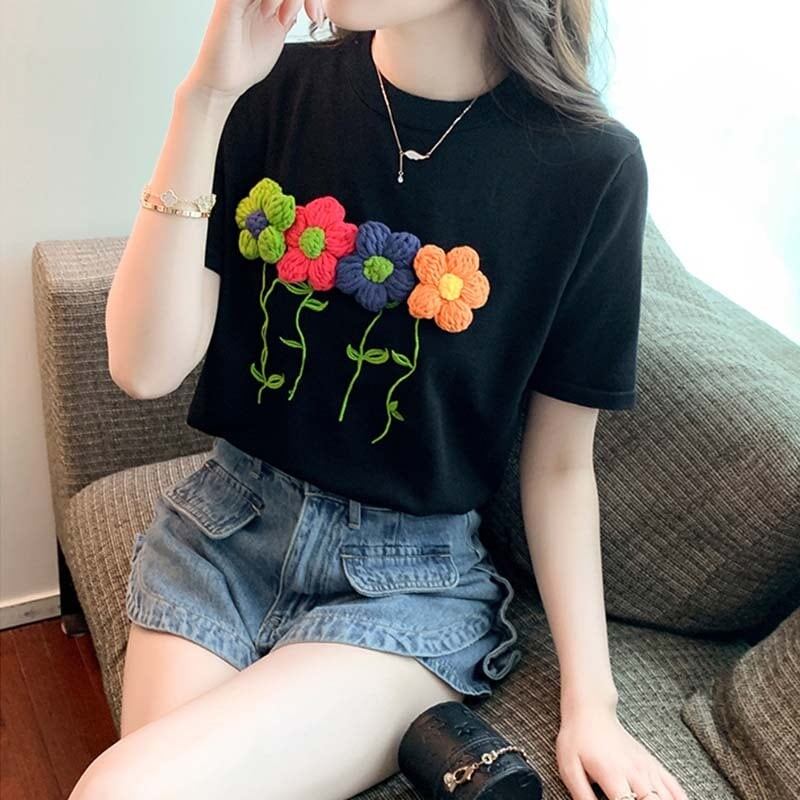 個性的なデザイン プリント 一目惚れ Tシャツ カットソー＜S-3273＞