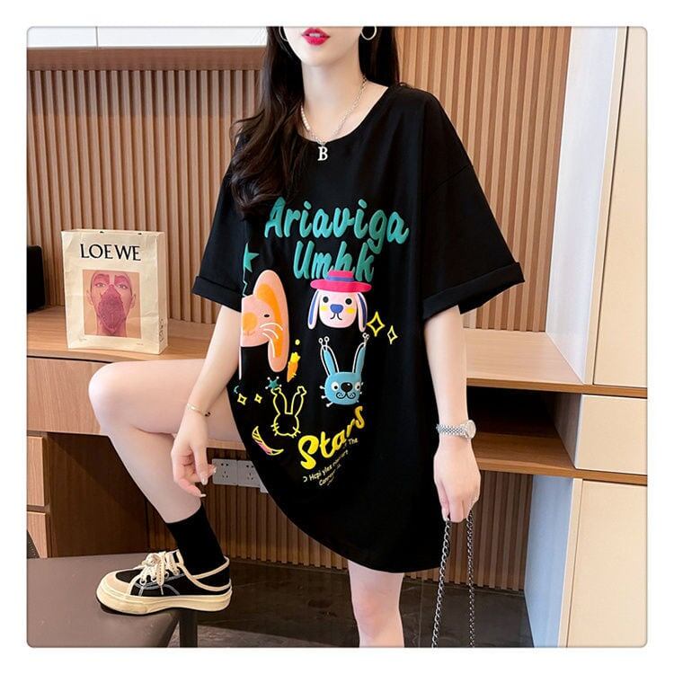 大好評 プリント キュートファッション 半袖Tシャツ＜S-8582＞