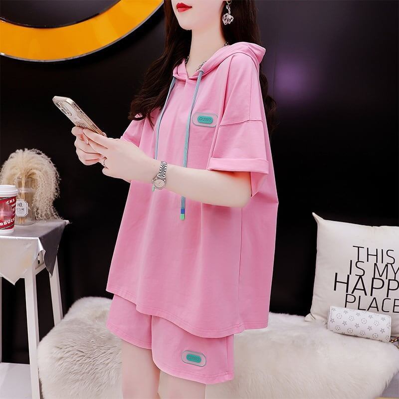 オシャレ度満点 Tシャツ＋ショートパンツ ゆったり感アップ セットアップ＜S-3466＞