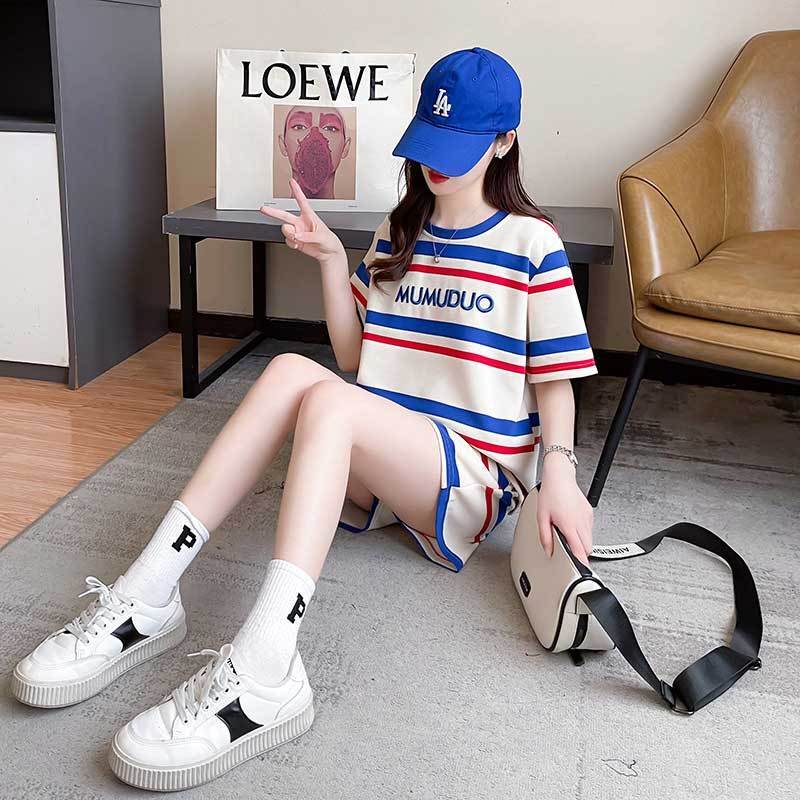 絶対欲しい 真夏も快適 美人度アップ カジュアル 半袖 Tシャツ ショートパンツ セットアップ ＜S-11192＞