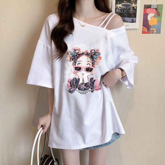 美人度アップ カジュアル キュート 全3色 半袖Tシャツ カットソー ＜S-8613＞