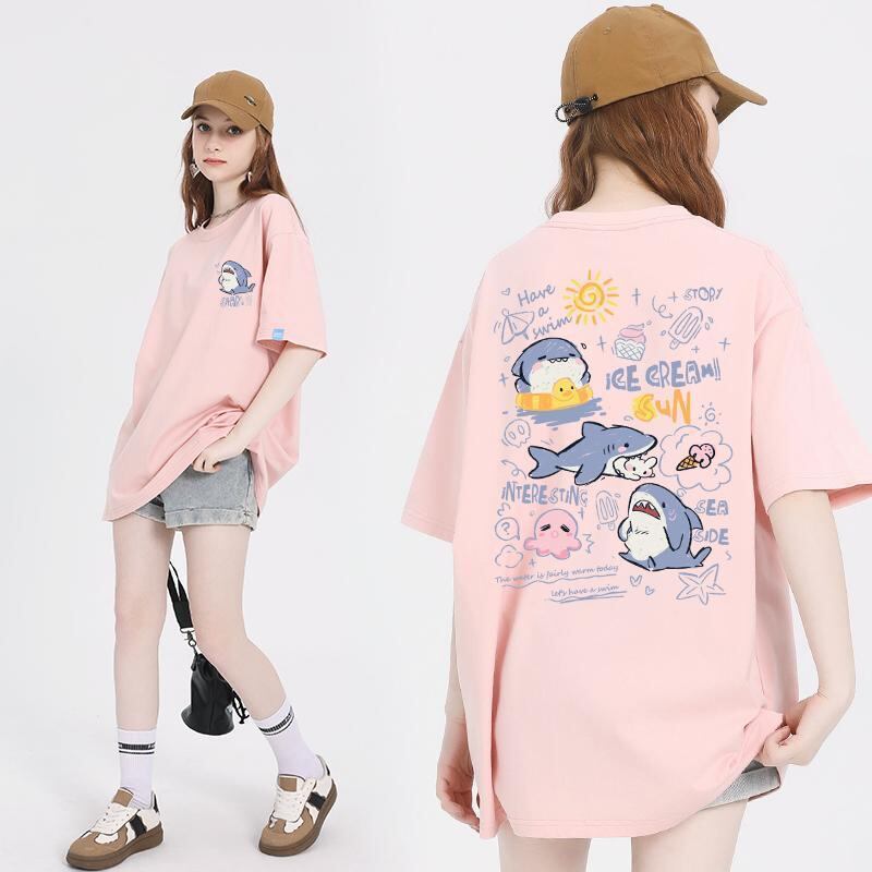売り切れ必至 4色選択 ポップなプリントが夏に映えるプリント 半袖Tシャツ＜S-9327＞