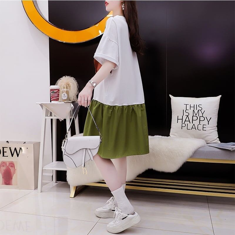 ゆったり感アップ Tシャツ 高級感溢れる カットソー ワンピース＜S-3350＞