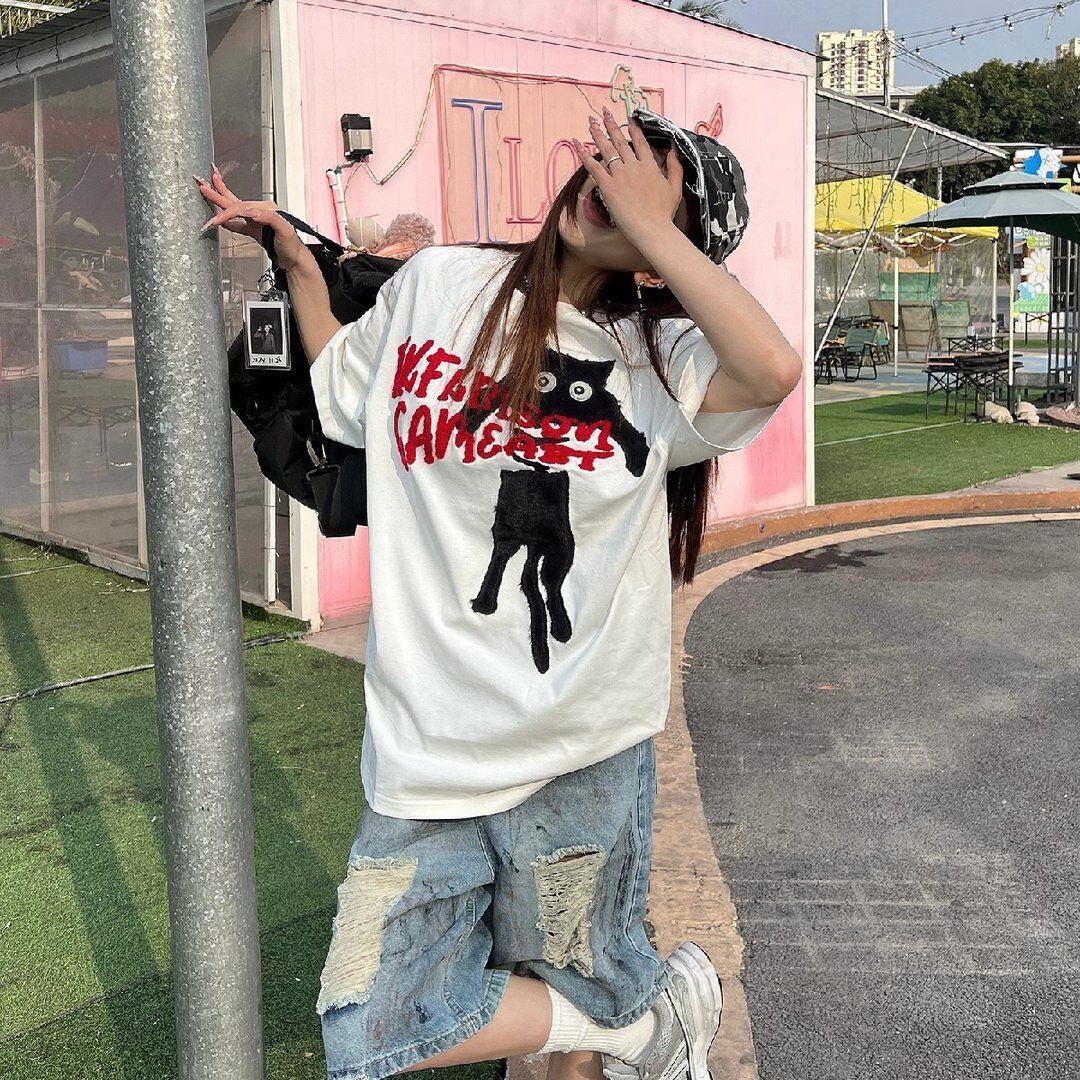 絶対流行 カジュアル 早い者勝ち 2色選択 Tシャツ<S-11106>