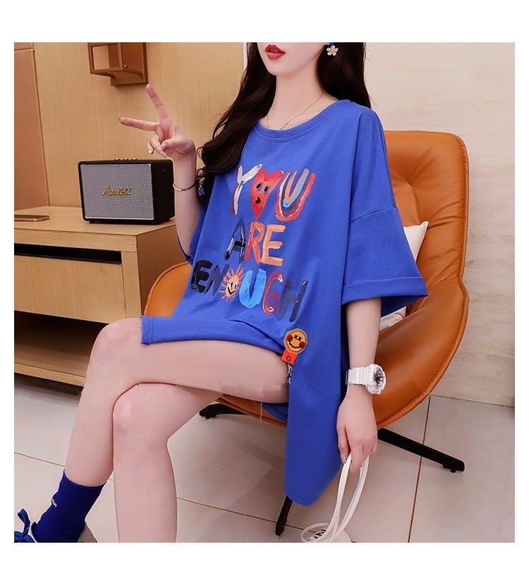 ストリートトレンド韓国風コットン半袖Tシャツ<S-2962>