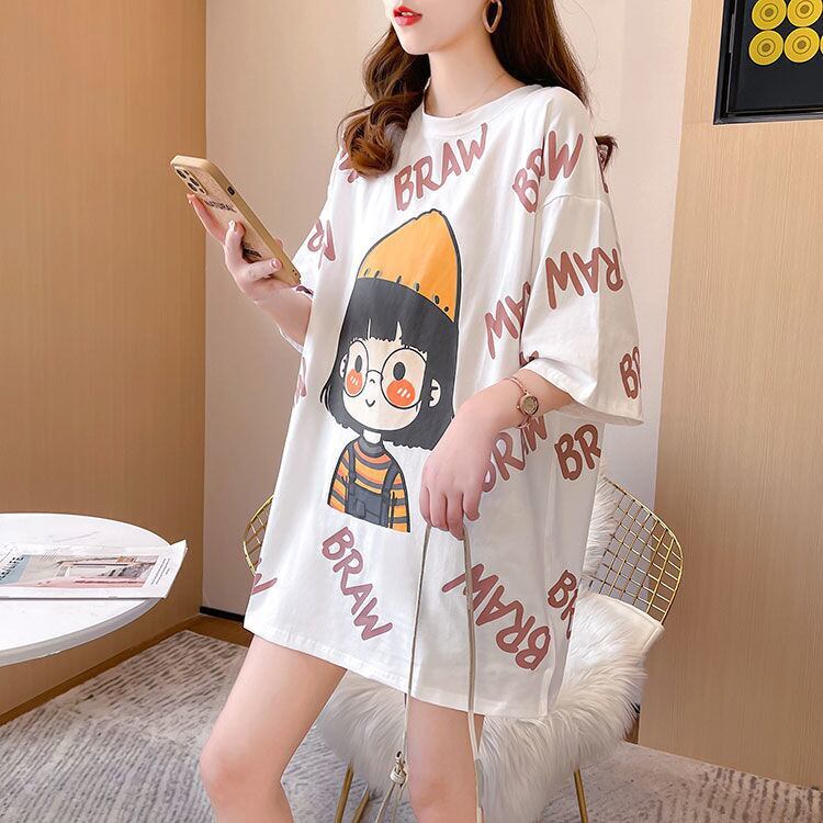 新商品 ラウンドネック 好感度満載 プリント Tシャツ カットソー＜S-8477＞