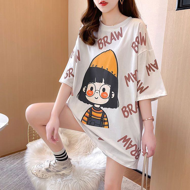新商品 ラウンドネック 好感度満載 プリント Tシャツ カットソー＜S-8477＞