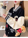 大好評 刺繍 スタイルアップ カジュアル 切り替え 3色選択 ジャケット <S-9885>