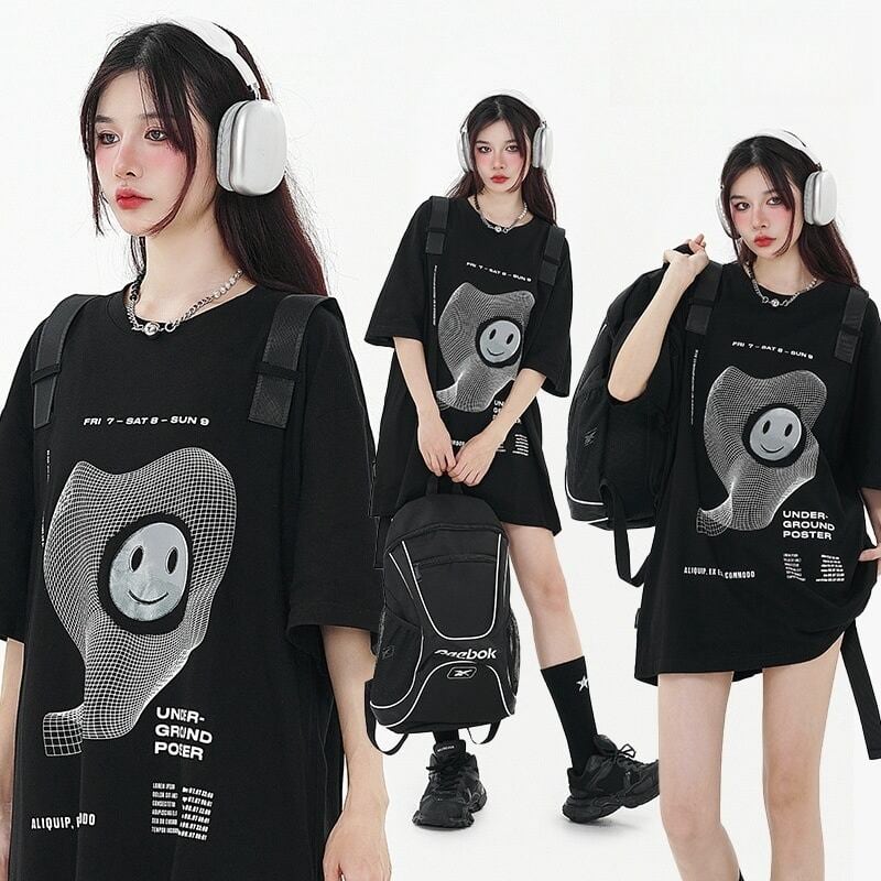 話題沸騰中 特別デザイン スタイルアップ効果抜群 ゆったり 男女兼用 半袖Tシャツ＜S-9060＞
