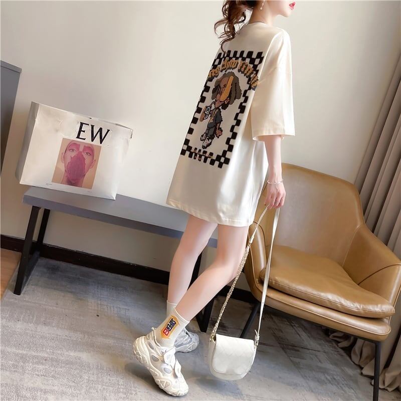 ゆったり感アップ 切り替え オシャレ度満点 プリント Tシャツ カットソー＜S-3478＞