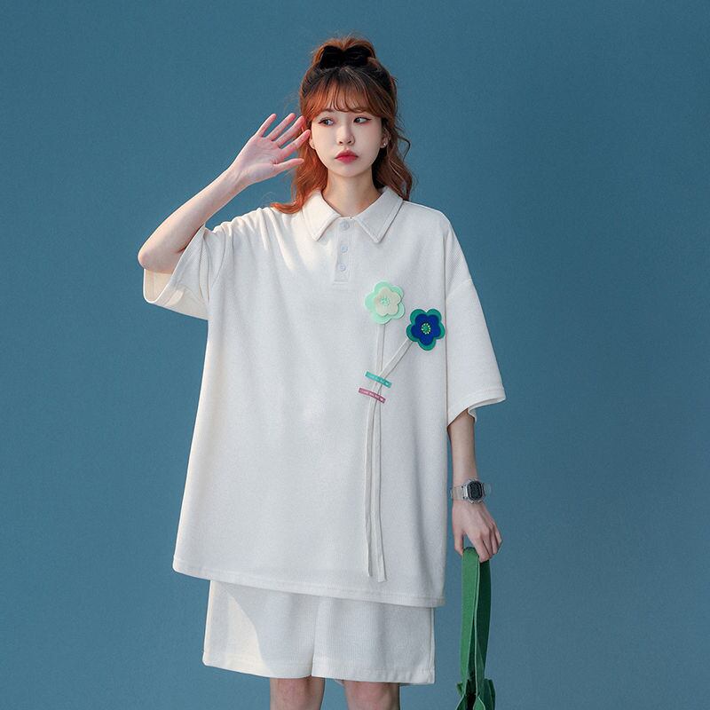 期間限定 ゆったり感アップ ファッション Tシャツ＋ショートパンツ セットアップ＜S-8679＞