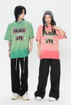 見逃し厳禁 ファッション ストリート系 ヴィンテージ加工 アルファベット プリントTシャツ ＜S-2921＞