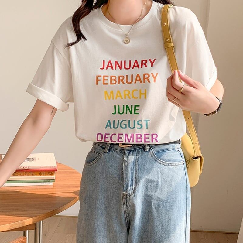 ゆったり感アップ 切り替え オシャレ度満点 プリント Tシャツ カットソー＜S-3404＞