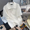 ゆったり感アップ 切り替え 好感度満載 Tシャツ＋ショートパンツ セットアップ＜S-3556＞