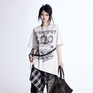 美人度アップ 絶対流行 売れ筋 早い者勝ち カジュアル 2色選択 Tシャツ<S-11522>